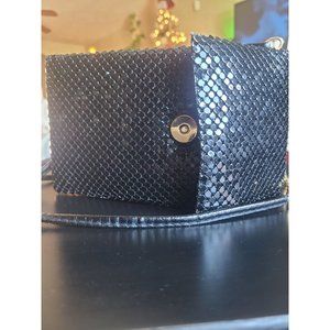 Another Y&S Original Black  Mesh Metal Crossbody Wallet